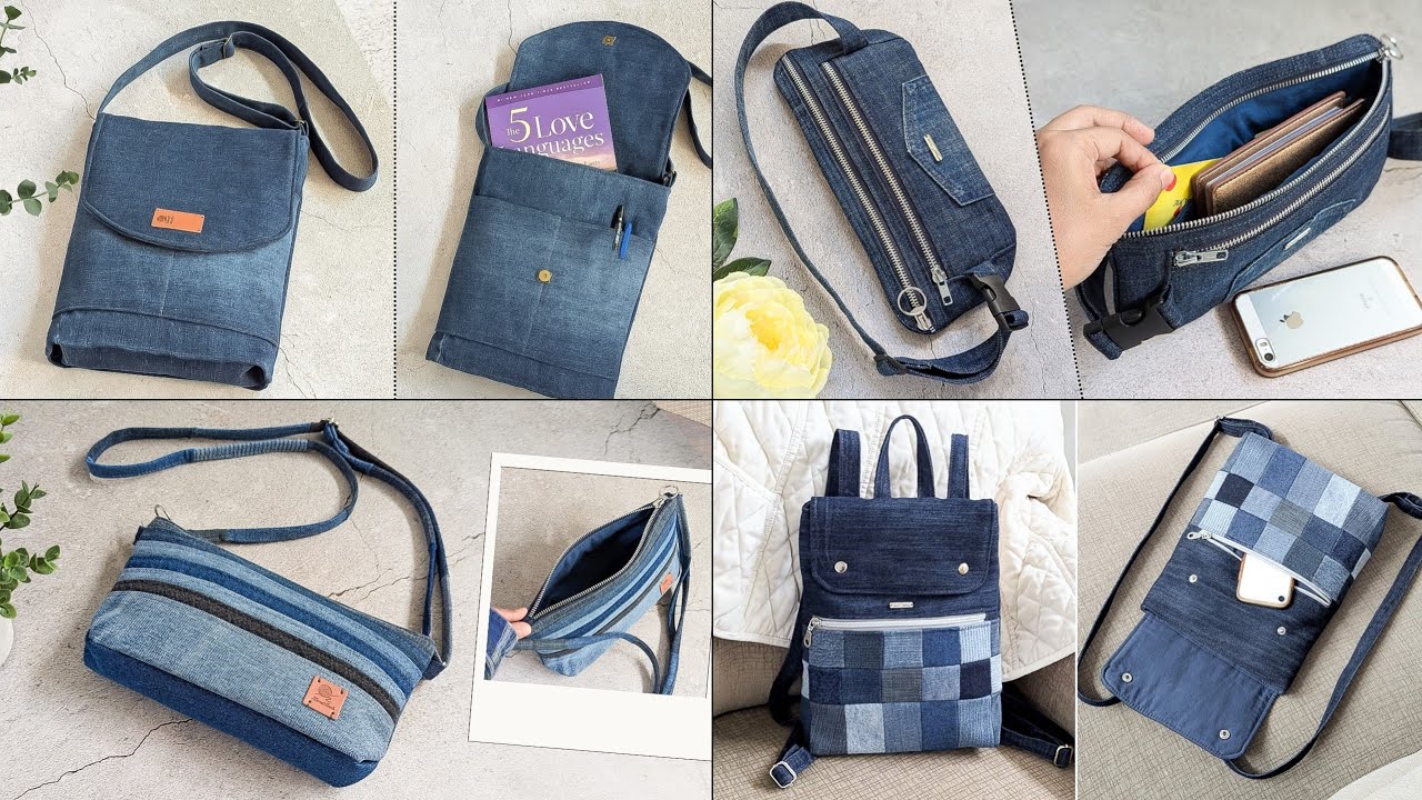 4 Old Jeans Ideas | DIY Denim Bags | Compilation | Bag Tutorial | Upcycle Crafts