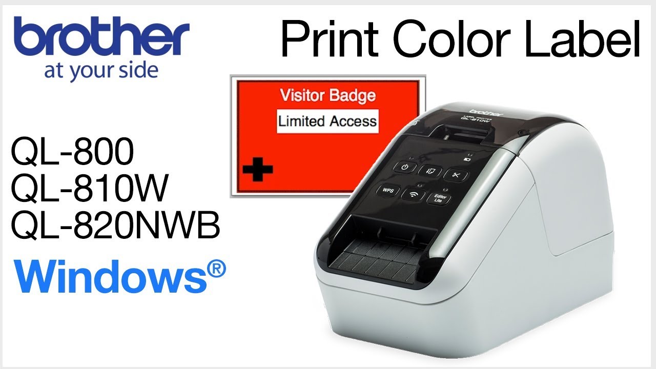 Print red and black label on QL810W - Windows® version