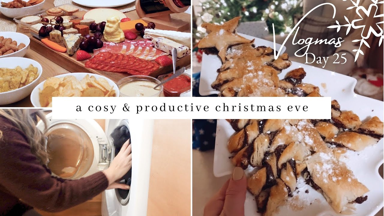 Christmas Eve | Speed cleaning, food preperation, baking, cosy family time | VLOGMAS day 25