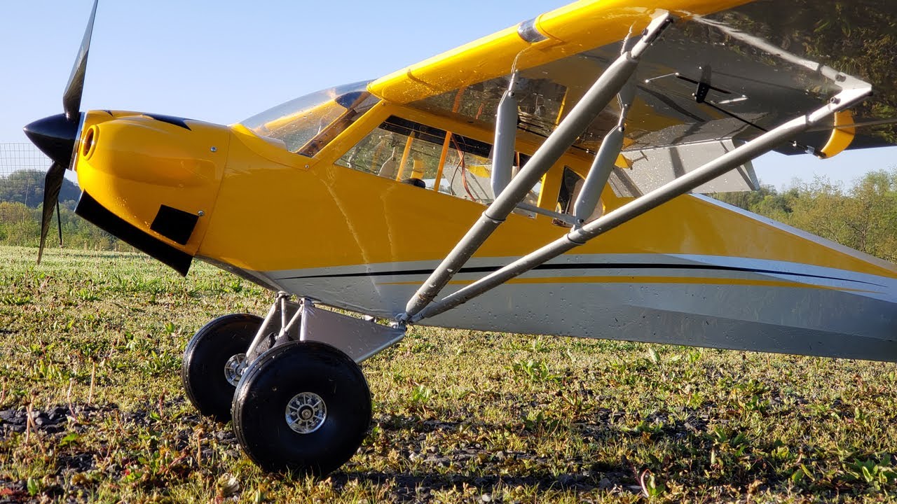 Hangar 9 Carbon Cub 15cc Electric Conversion - Casual Morning Flights