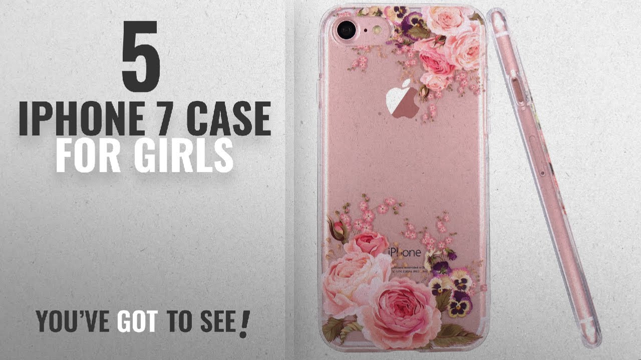 Top 5 IPhone 7 Case For Girls [2018 Best Sellers]: iPhone 7 Case,iPhone 8 Case,JAHOLAN Girl Floral