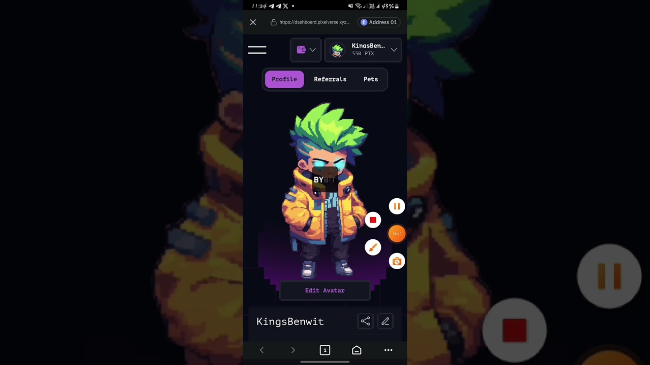 HOW TO CONNECT AND VERIFY YOUR WALLET ADDRESS ON PIXELVERSE DASHBOARD USING YOUR BYBIT WEB 3 DApps