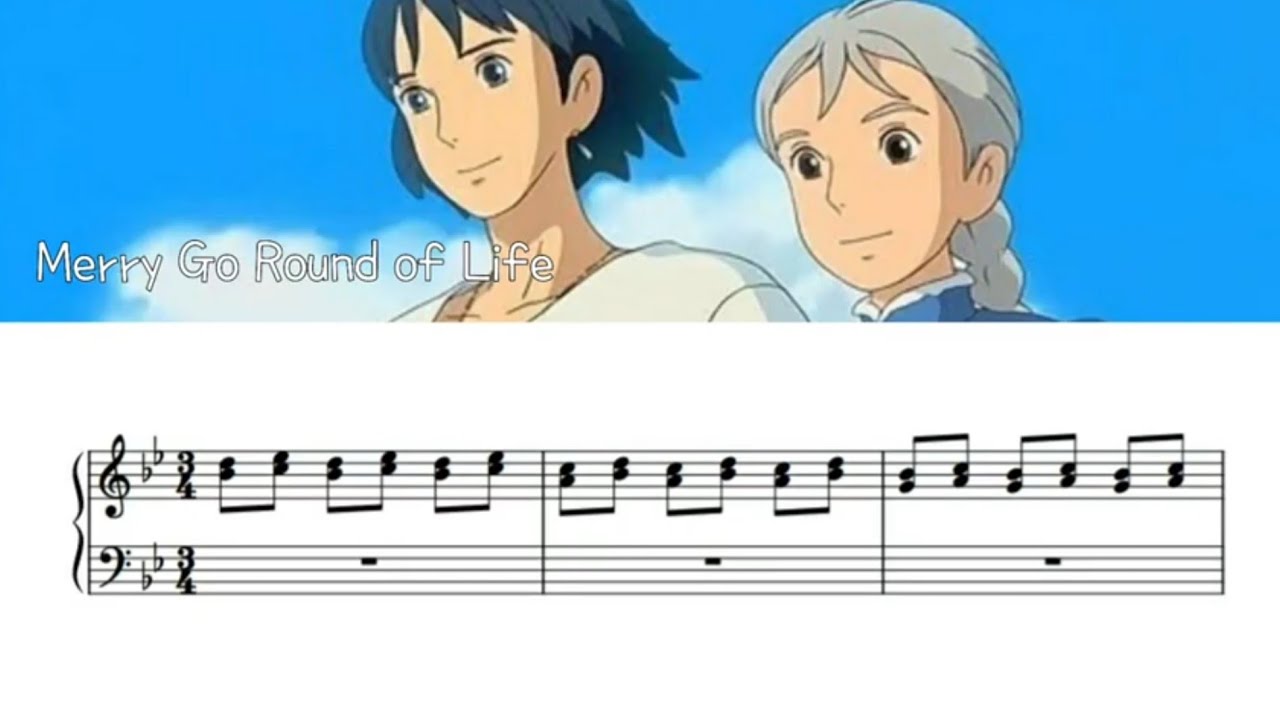 [하울의 움직이는 성 OST] 인생의 회전목마 | Merry Go Round of Life - Howl's Moving Castle OST | Difficult ver.