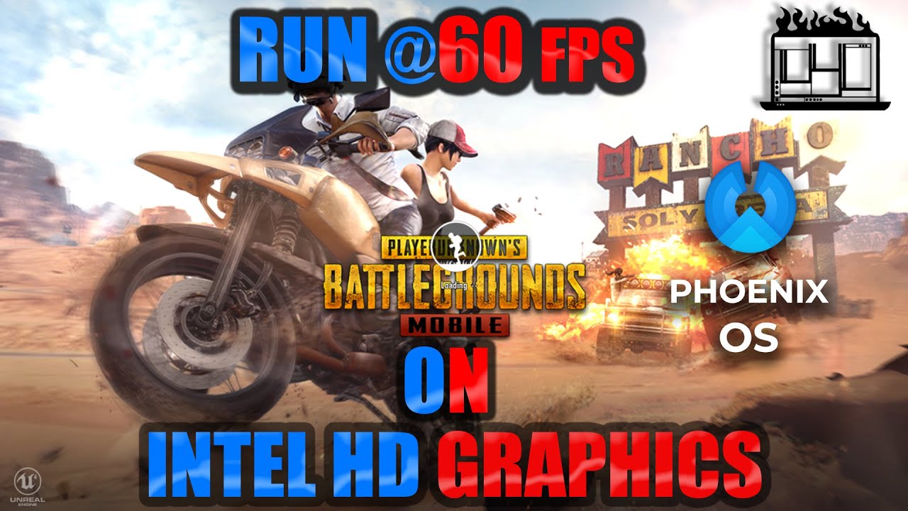 PUBG Mobile On INTEL HD @40+ FPS at HD Settings! (Phoenix OS)