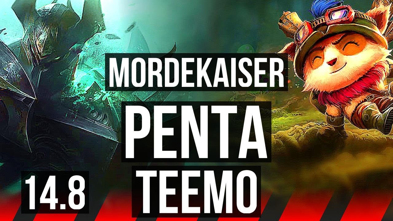 MORDEKAISER vs TEEMO (TOP) | Penta, 12 solo kills, Godlike, 19/4/2 | NA Diamond | 14.8