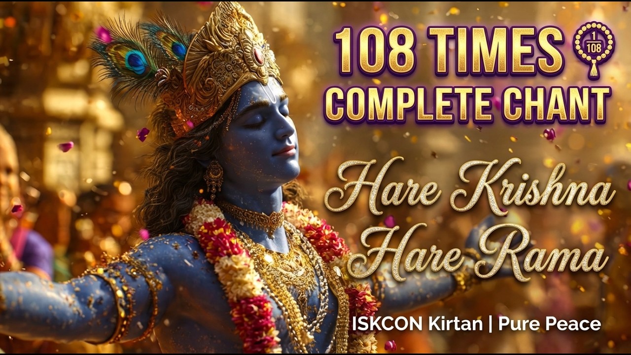 Hare Krishna Maha Mantra 108 Times | Live Chant with Counter | ISKCON Kirtan