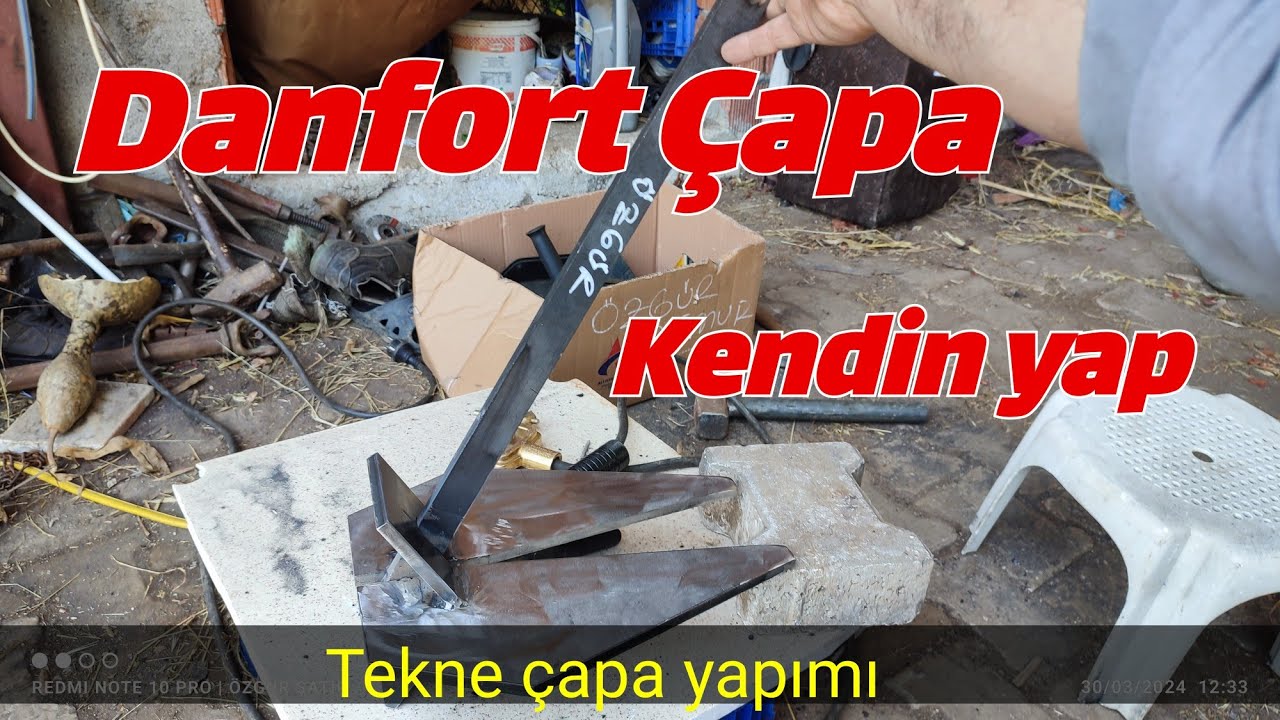 Tekne çapa yapımı kendin yap danfort anchor DIY #shortvideo #inceleme #keşfet #boat #boats