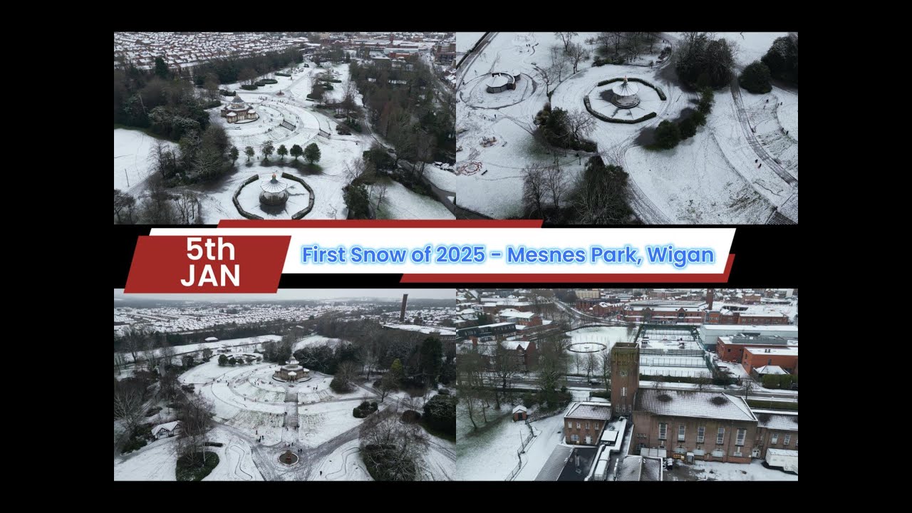 First Snow of 2025 - Mesnes Park, Wigan