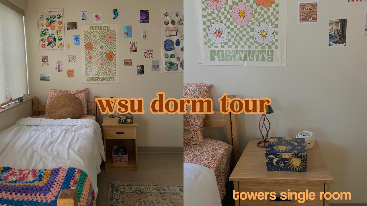 college dorm tour 2022: wayne state university single room