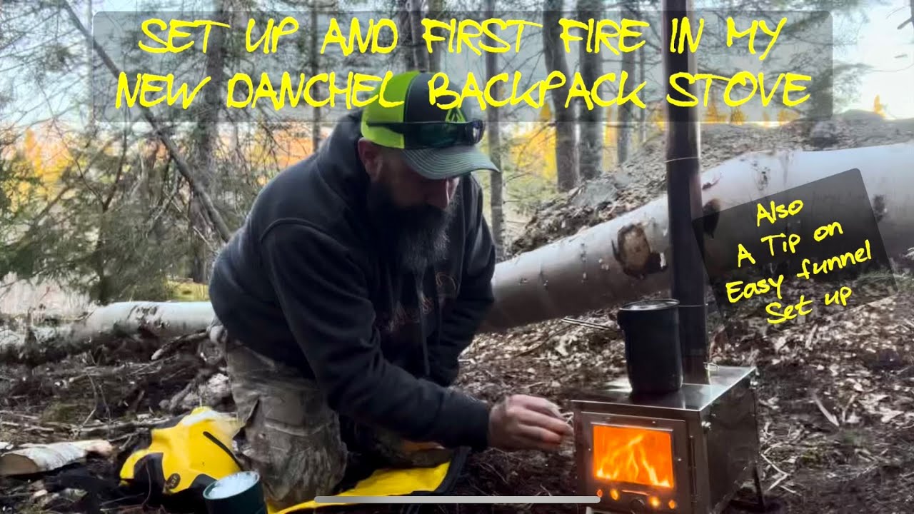 Set Up And First Burn In My New DANCHEL Tent Stove