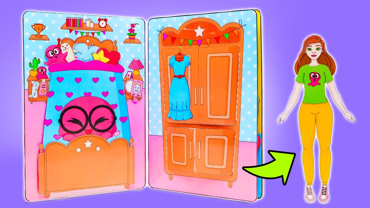 Domek MARZEŃ z papierową lalką! 🤩 Tworzenie miniaturowej rezydencji w albumie