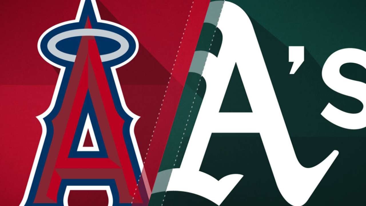 A's offense blitzes Halos in a 21-3 victory: 9/20/18