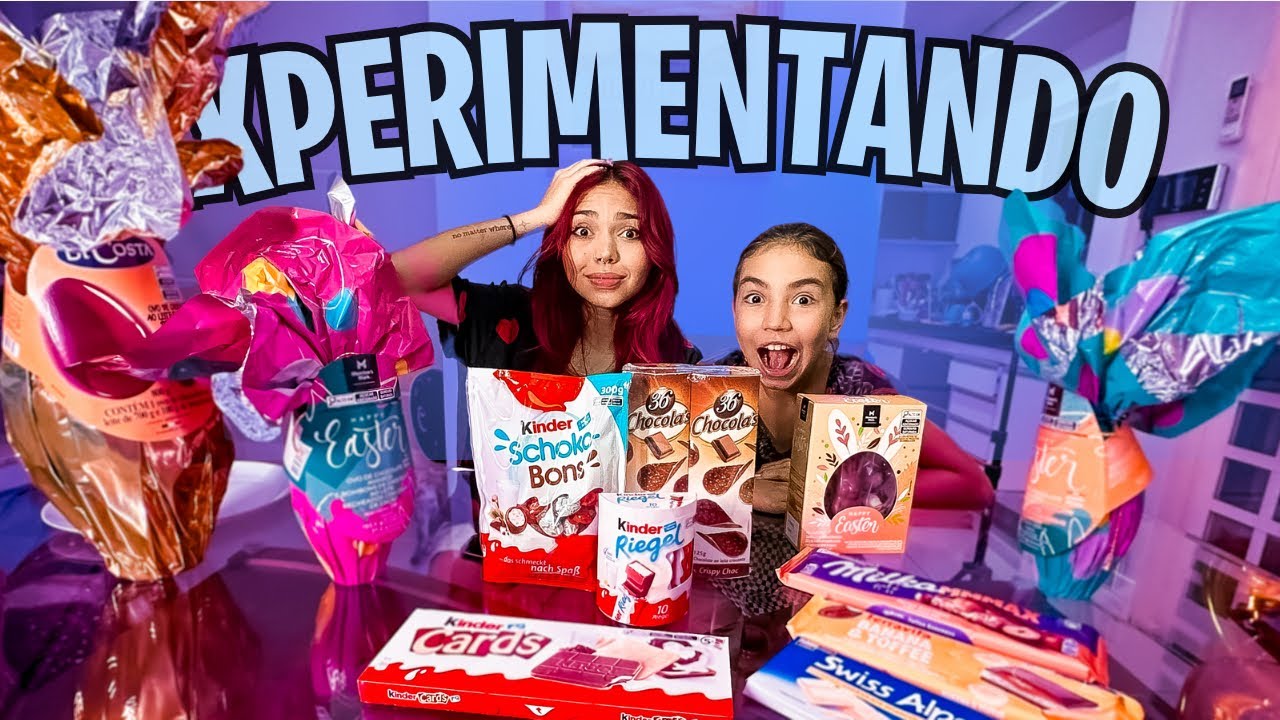 EXPERIMENTANDO CHOCOLATES DE PÁSCOA IMPORTADOS - FAMÍLIA PORCIDES siga @dailyfamiliaporcides