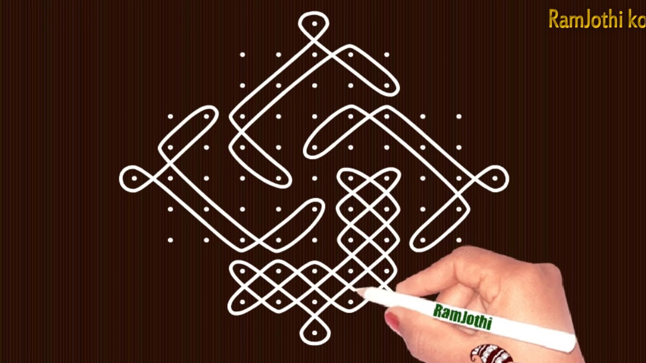 #kolam#kambikolam#sikkukolam diwali beautiful rangoli 11 dot deepavali kolam neli,melika muggu ||