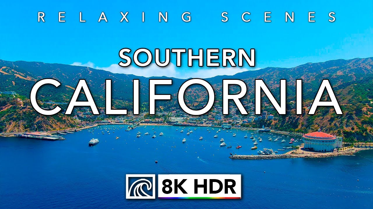 Flying over Southern California in 8K HDR 60fps with Cinematic music and Captions