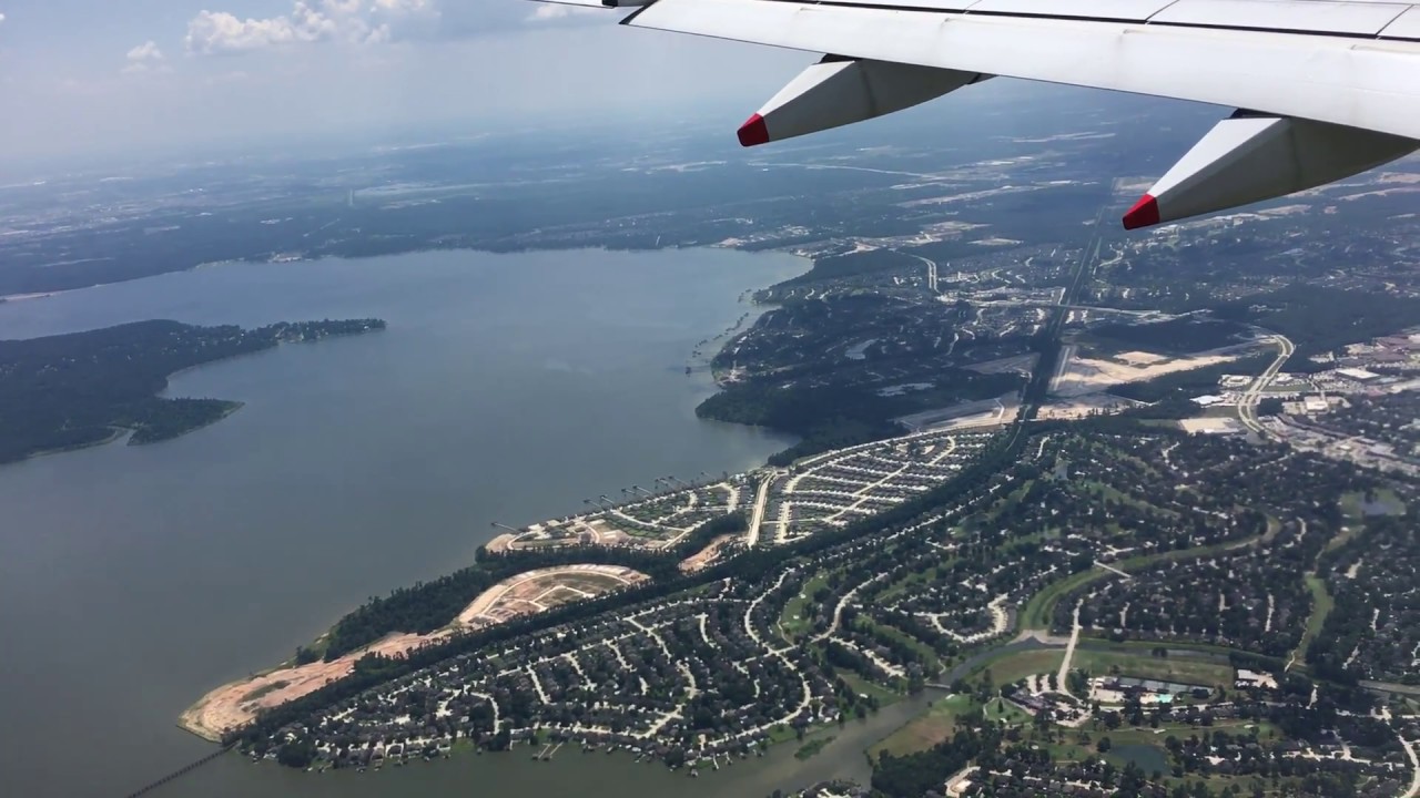 Houston George Bush Intercontinental Airport Approach and Landing August 2018
