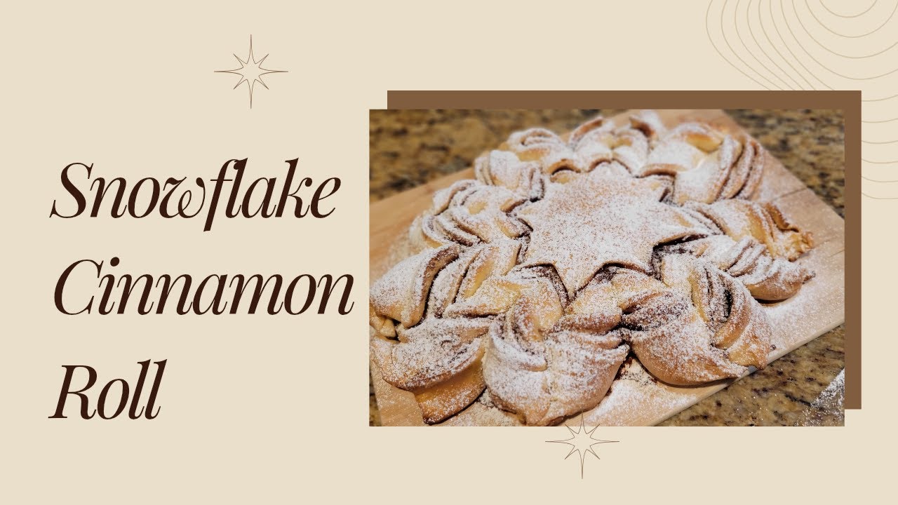 Snowflake cinnamon rolls ❄️✨because sometimes cinnamon rolls deserve a glow-up.