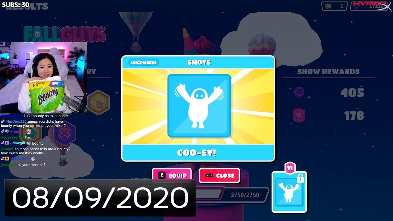 [08/09/2020] I WILL GET A WIN IN FALL GUYS with my QUICK reflexes #BountyPartner #ad