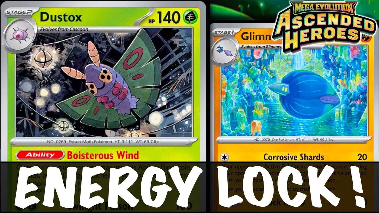 DUSTOX : Remove & Prevent Energy Attachment ! Complete Energy Lock ! PTCGL (ASCENDED HEROES)