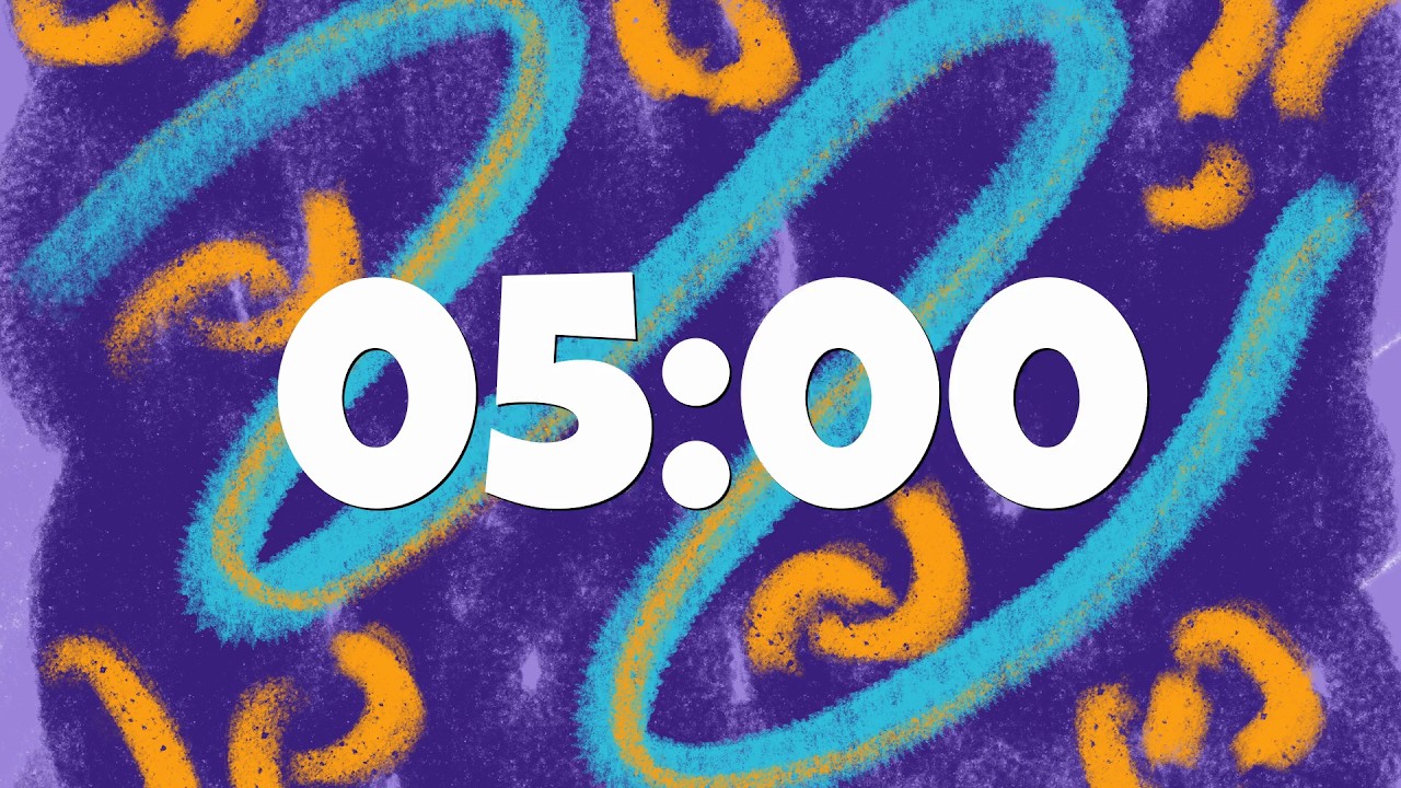 5 Minute Classroom Transition Timer with Music | Purple Crayon Countdown