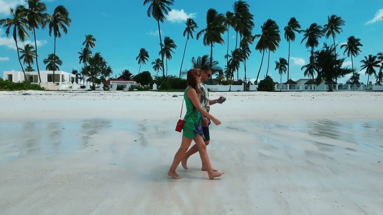 4K Zanzibar. Kiwengwa Beach.