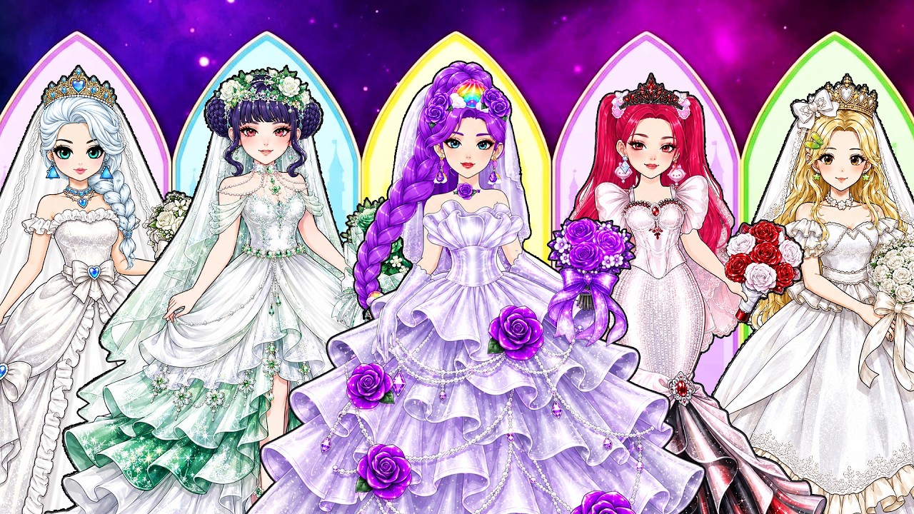 Полное свадебное преображение Huntrix и Saja Boys! 👰 | Бумажные куклы своими руками