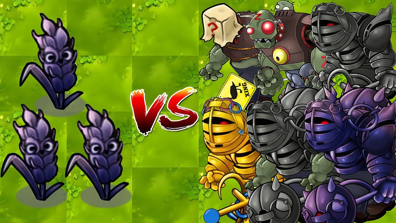 PVZ Fusion 3.3 Challenge - 3 Obsidian Barley vs All Zombies x30 - Who Will Win?