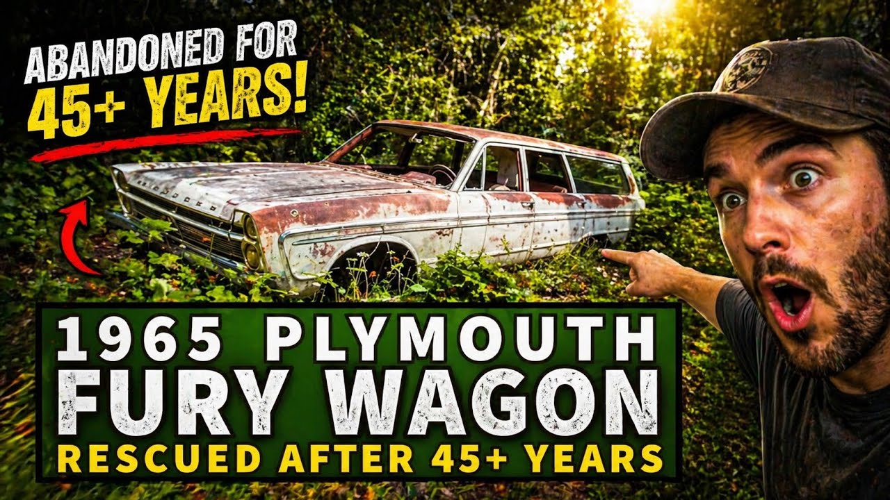 Searching for Old cars in the forest and then buying/rescuing a 1965 Plymouth fury Mopar wagon