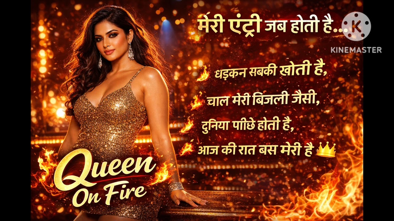 Queen On Fire 🔥 | मेरी एंट्री जब होती है 👑 | New Hindi Attitude Song 2026 #Shorts