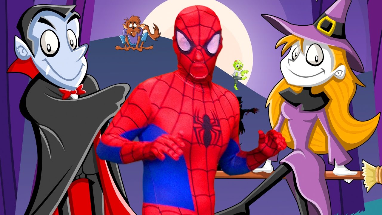 🎃 Straszna, szalona piosenka na Halloween dla dzieci 🦇 Piosenki na Halloween o Spidermanie 👻 Piosenki do wsp&oacute;lnego śpiewania o superbohaterach