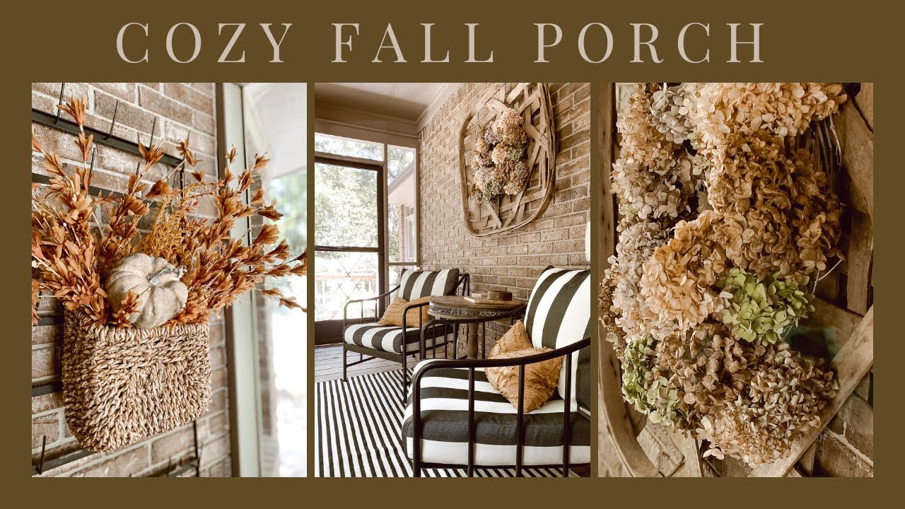 Cozy Fall Porch Makeover~Fall Outdoor Space~DIY +Decorate With Me~Fall Porch Decor~Small Porch Ideas