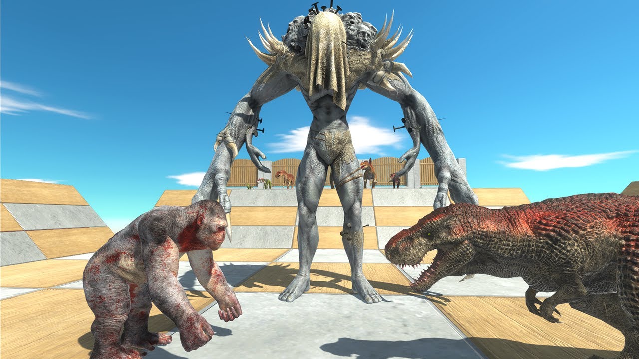 Cannivore Dinosaurs vs Mutant Primates vs Infernals - Animal Revolt Battle Simulator