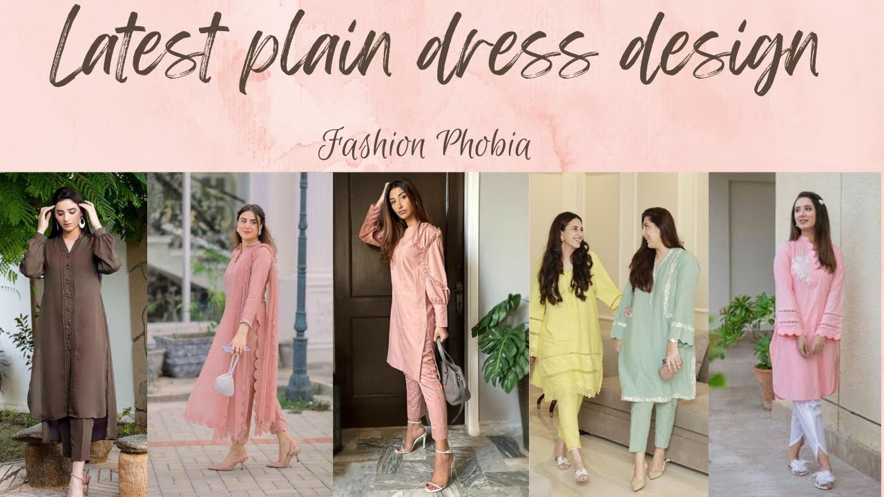 Latest plain dress design || New plain dress design 2023 || dress designing ideas