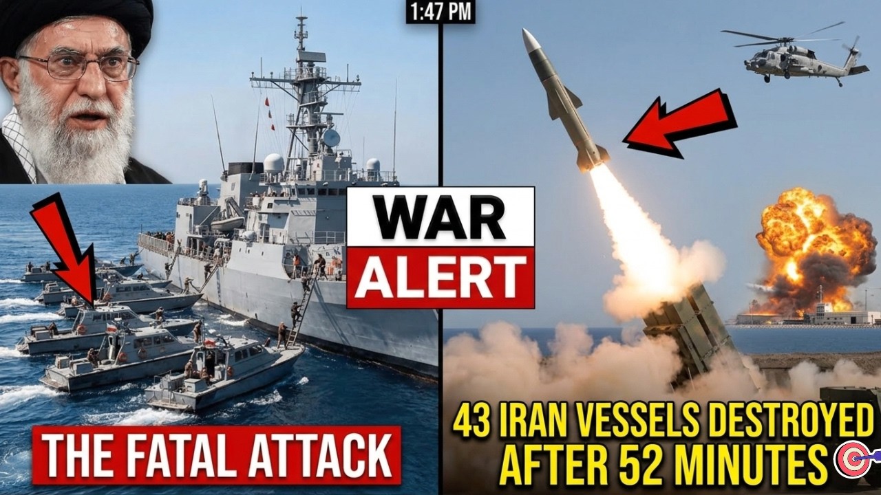 Breaking: Iran Attempted To Board A US Navy Ship. 52 Minutes Later, 43 Of Their Vessels Were Gone