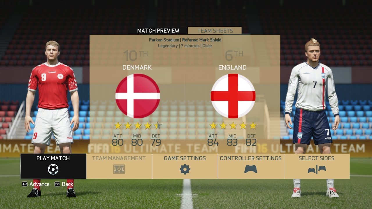 WORLD CUP 2002 • ROUND 16 • DENMARK vs ENGLAND • FIFA 16 PC • CLASSIC PATCH