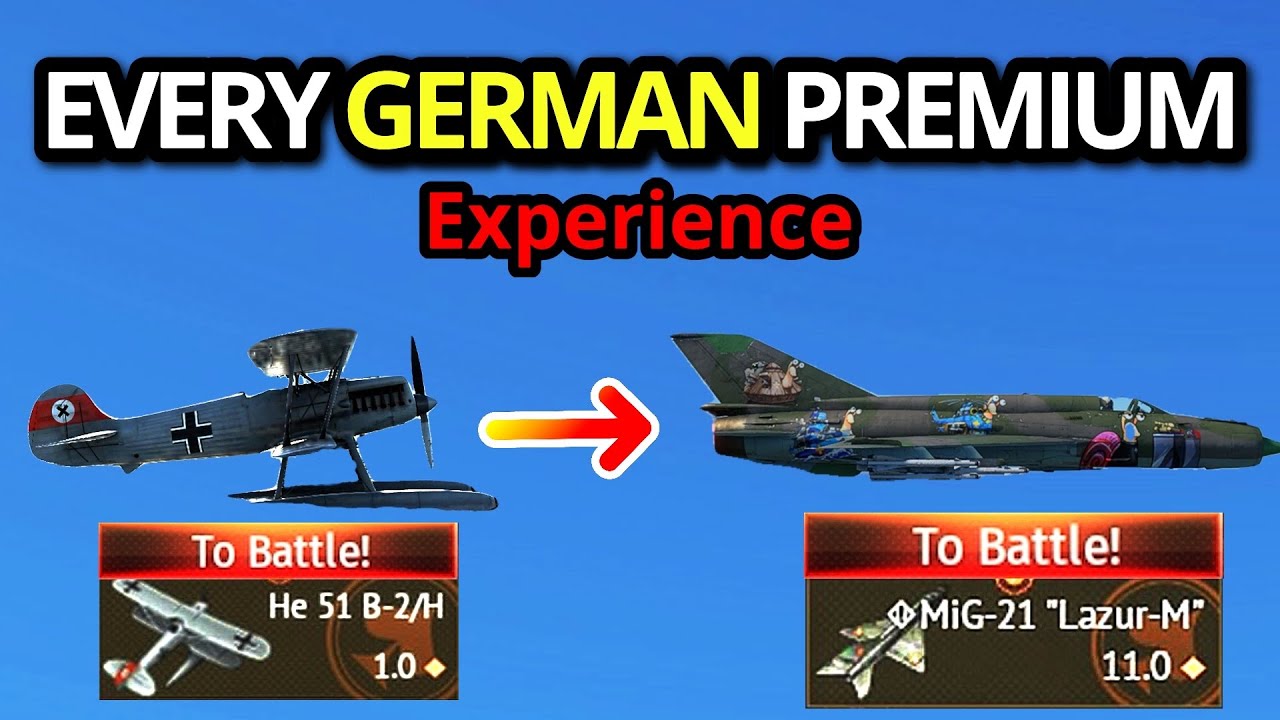 1 KILL WITH EVERY GERMAN PREMIUM PLANE (absolutely insane experience)