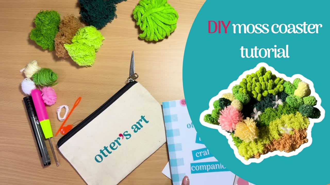 Moss Muse | DIY Moss Coaster Tutorial | DIY Latch Hook Project