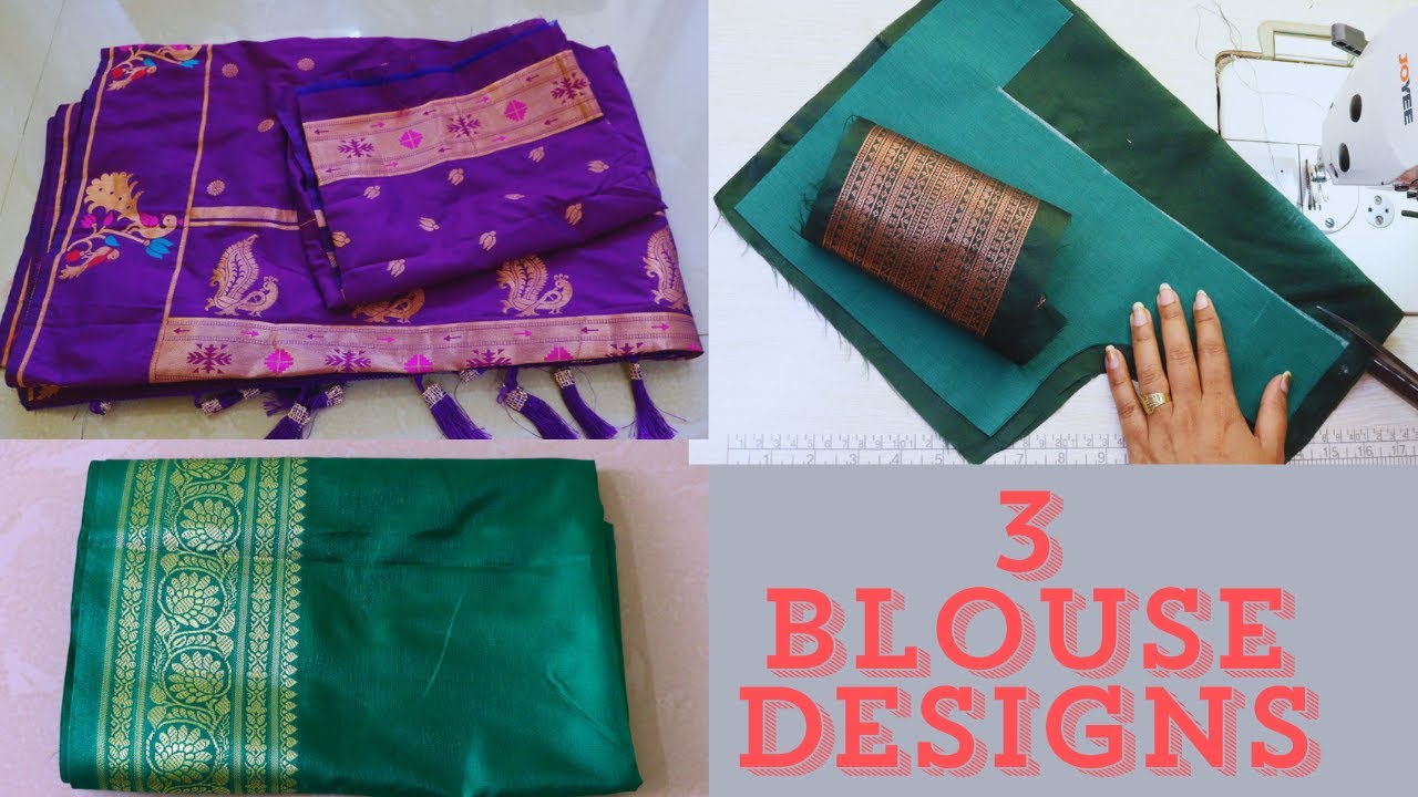 3 blouse designs | blouse back neck design cutting and stitching | blouse designs