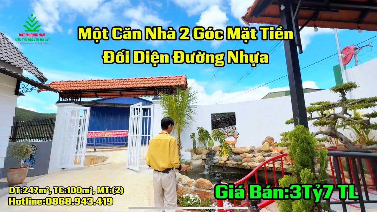 Với Giá 3Tỷ7 sở hữu ngay căn nhà đẹp ngay đường nhựa tại ven đà lạt