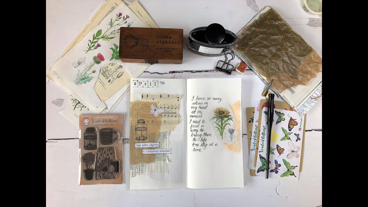 Travelers Notebook Process Video | Journal With Me | April 2018
