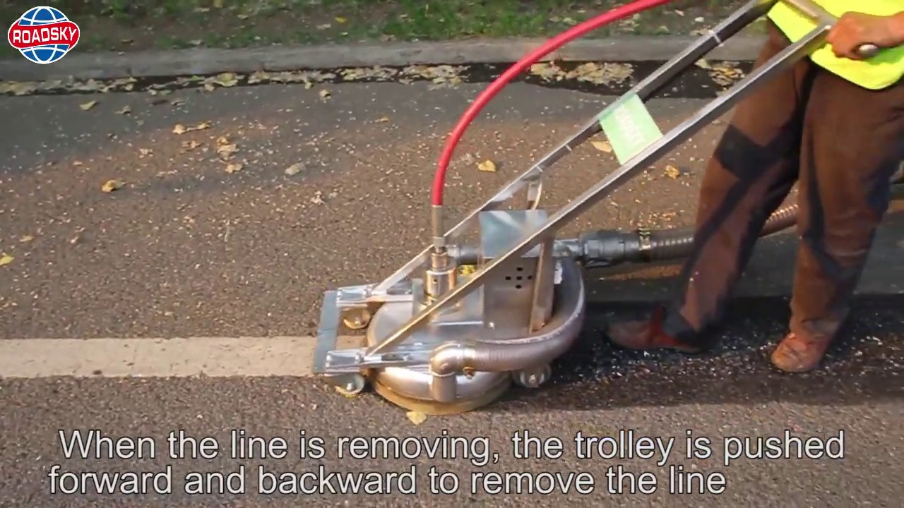 Operation of High Pressure Road Marking Removal Machine