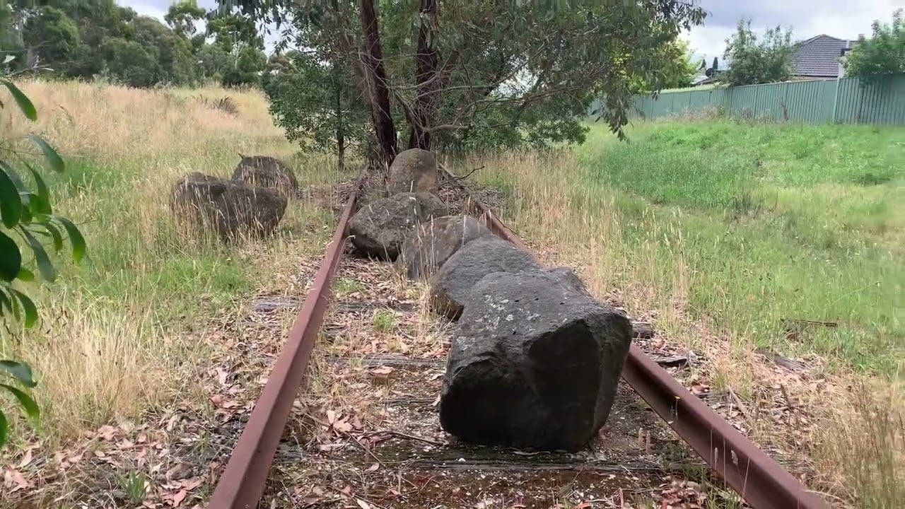 Unused abandoned rail line in Ballarat