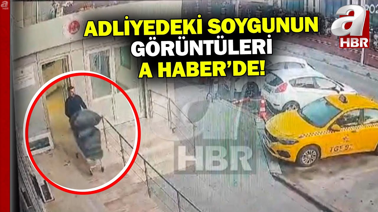 Adliyedeki soygunun görüntüleri A Haber'de! İşte zanlının adliyeden çıkışı | A Haber
