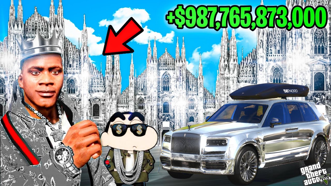 FRANKLIN TOUCH ANYTHING BECOME DIAMOND || EVERYTHING IS FREE IN GTA 5 ! LITTLE BIG GTA