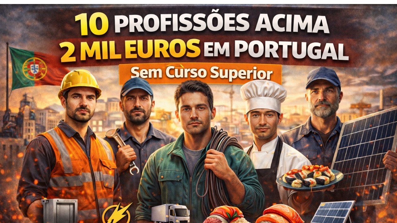 10 Profissões que pagam acima de 2 000 euros em PortugalSem precisar de curso superior