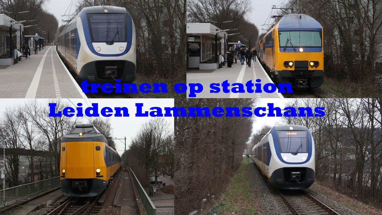 Treinen op station Leiden Lammenschans -=- Treinen compilatie -=- 4 januari 2018