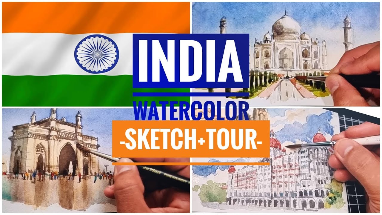 India Watercolor Sketch + Tour : 2022 Travel Series 2/3