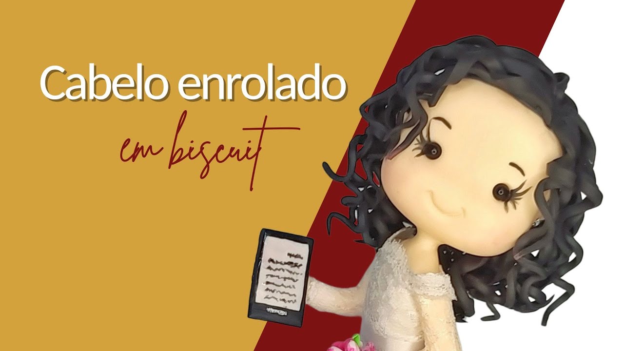 Como fazer cabelo enrolado em biscuit de forma fácil