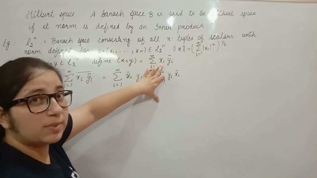 Definition of Hilbert Space with example,  Inner Product Space