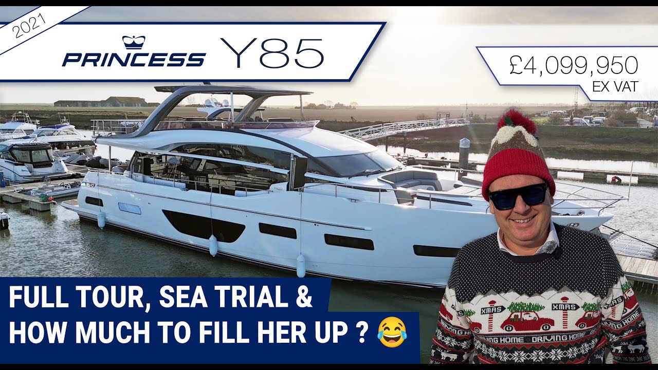 Princess Y85 - Full tour, sea trial & how much to fill her up ? 🛥️⛽💰😂